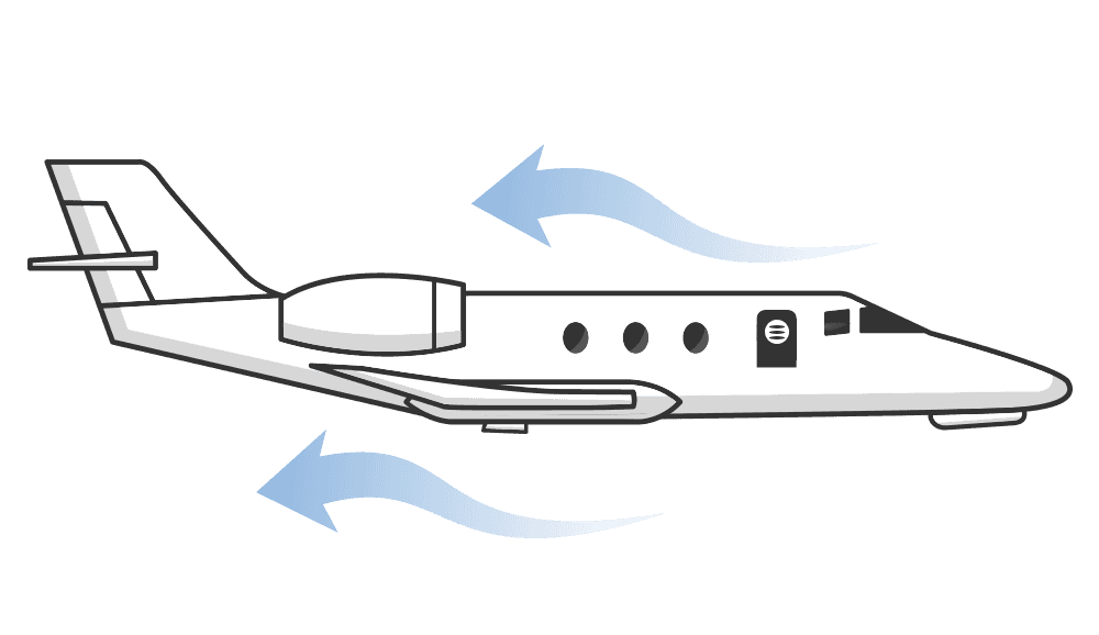 A custom-designed piece bolts onto the outside of the Falcon 10 to	measure air pressure.